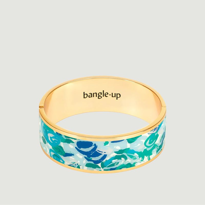 Thalia bracelet with golden brass clasp printed lacquered - Bangle Up