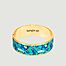 Jangala bracelet with gold plated clasp printed lacquered - Bangle Up