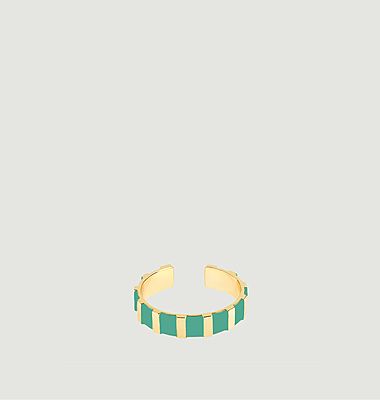 Adjustable gold-plated ring Ines