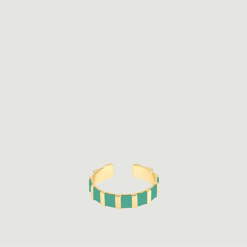 Adjustable gold-plated ring Ines - Bangle Up