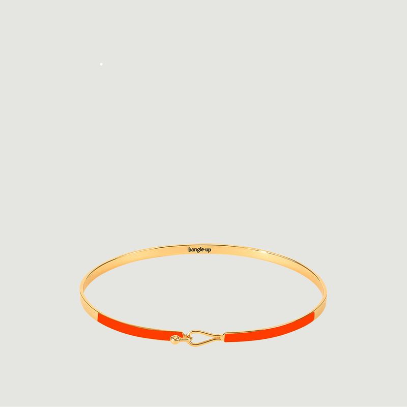 Gold plated bracelet with lacquer Lily - Bangle Up