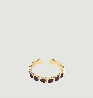 Lumi gold plated and lacquer adjustable ring