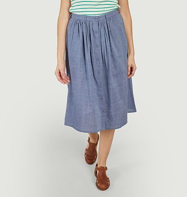 Mid-length khadi skirt