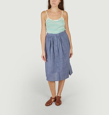 Mid-length khadi skirt