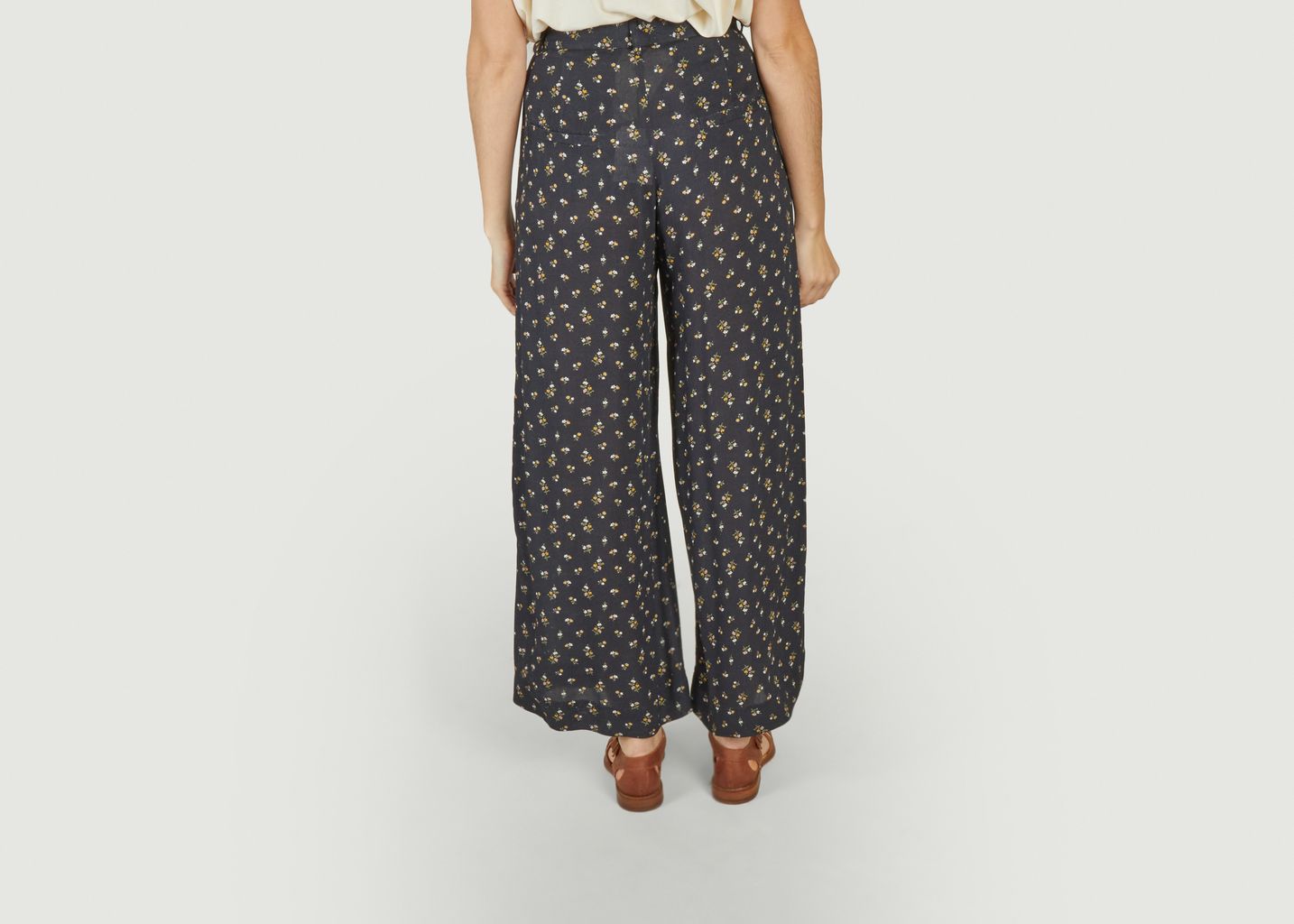 Pantalon Palazzo À Fleurs - Emile & Ida