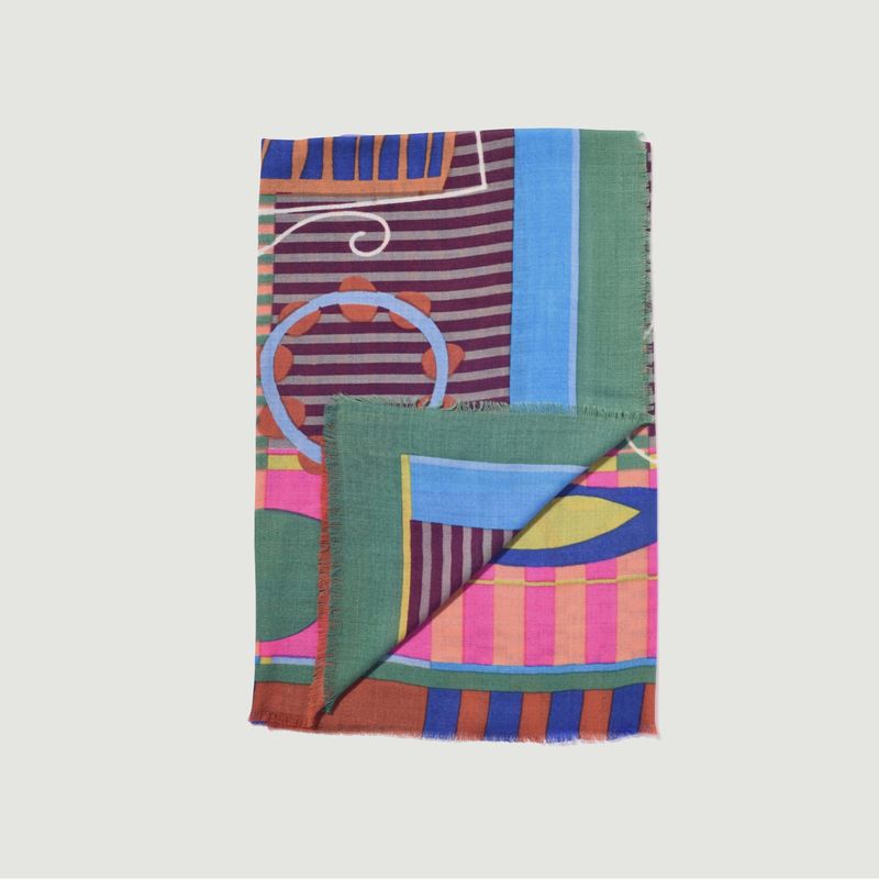 Foulard carré en lainage à motif fantaisie SW 2130 - Epice