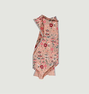 Floral stole in linen and cotton PS 2298