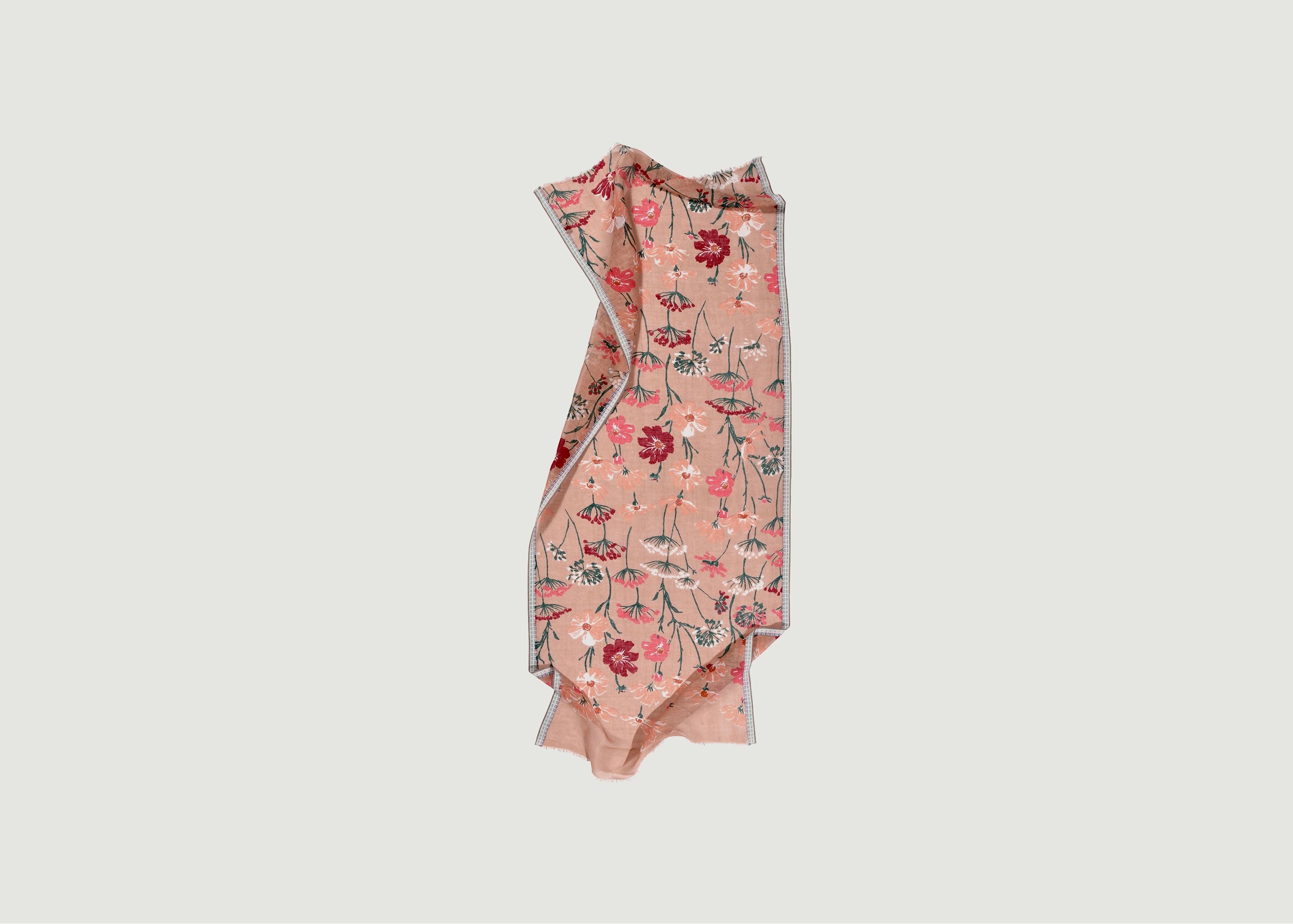 Floral stole in linen and cotton PS 2298 - Epice