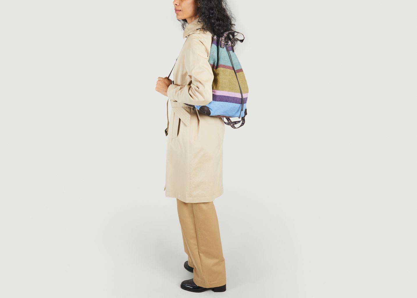 Hand woven linen backpack  - Epice