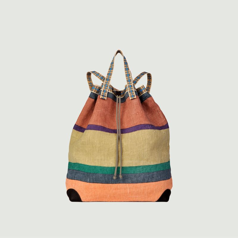 Hand woven linen backpack - Epice