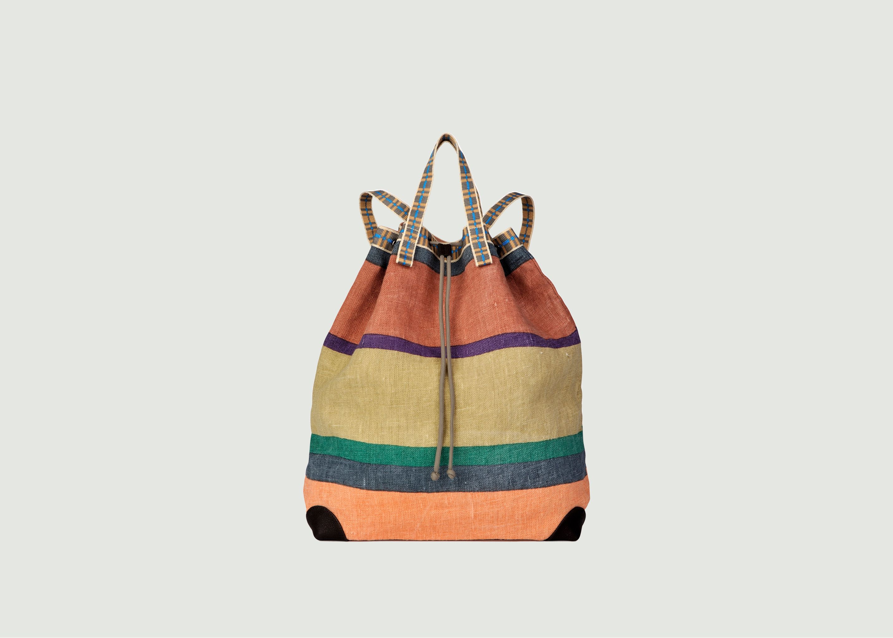 Hand woven linen backpack - Epice