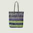 Striped Tote Bag With Removable Pouch - Epice