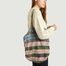 Striped Tote Bag With Removable Pouch - Epice