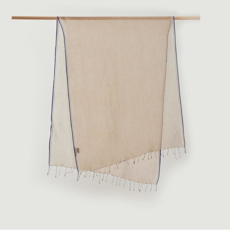 Linen And Cotton Scarf With Fringes - Epice
