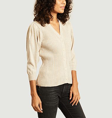 Cardigan en coton et laine Enora
