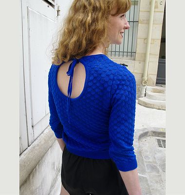 Sienna - Fine Lace Knit 3/4 Sleeve Sweater