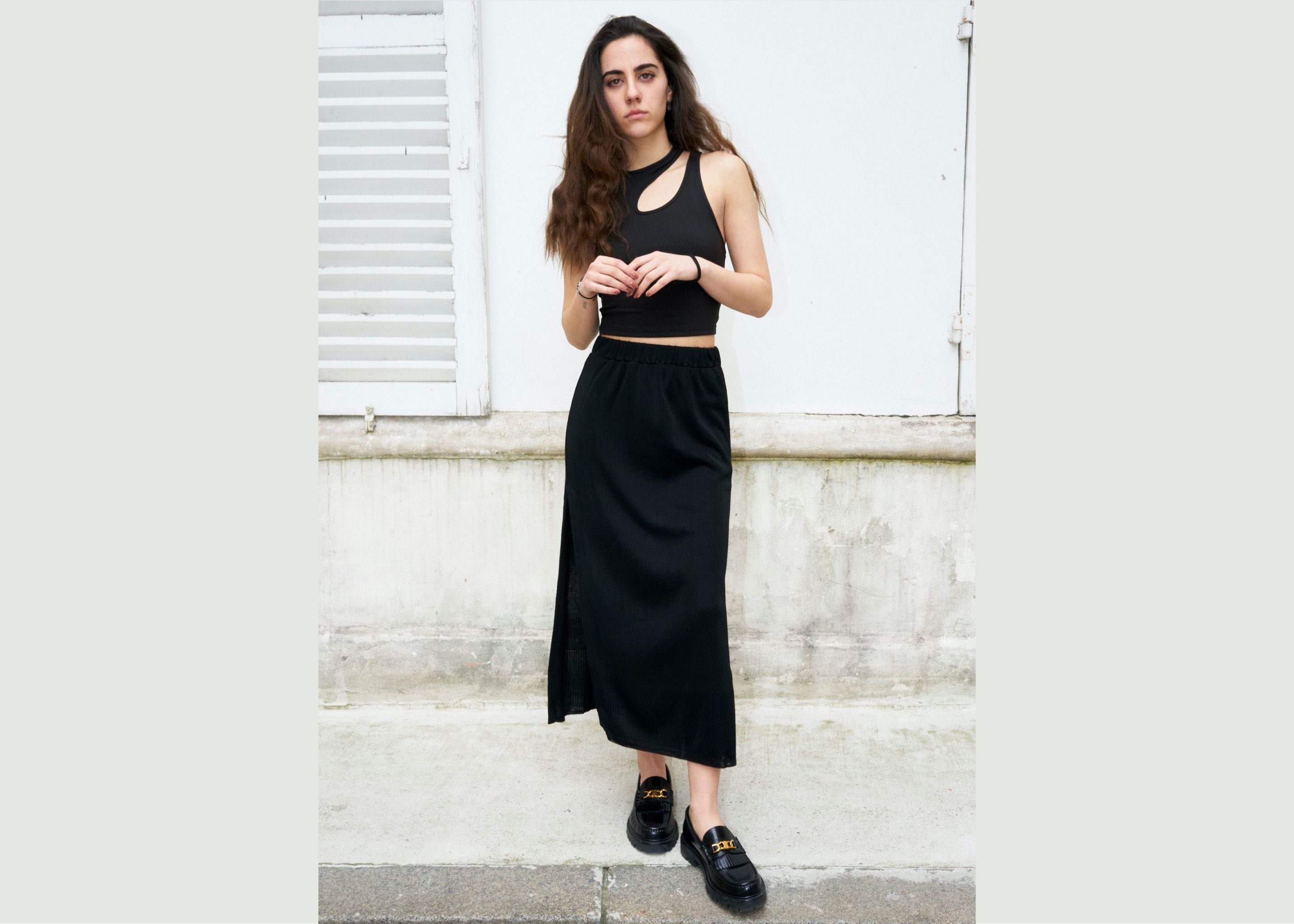 Kirsten - Midi Slit Knit Skirt - Erotokritos