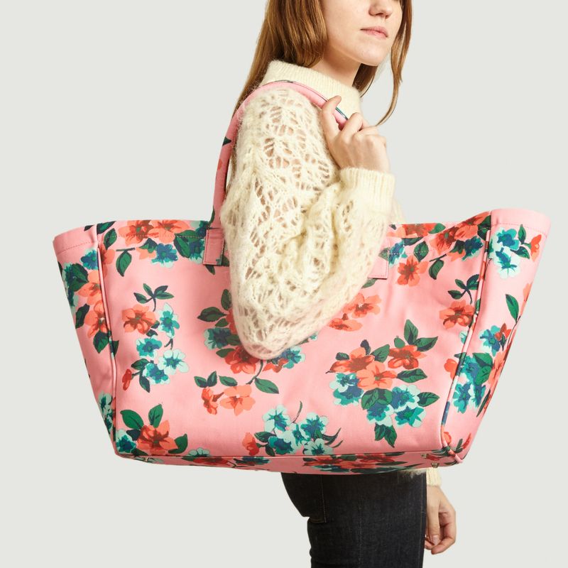 Maxi Cabas Fleuri Venerife Rose - Essentiel Antwerp