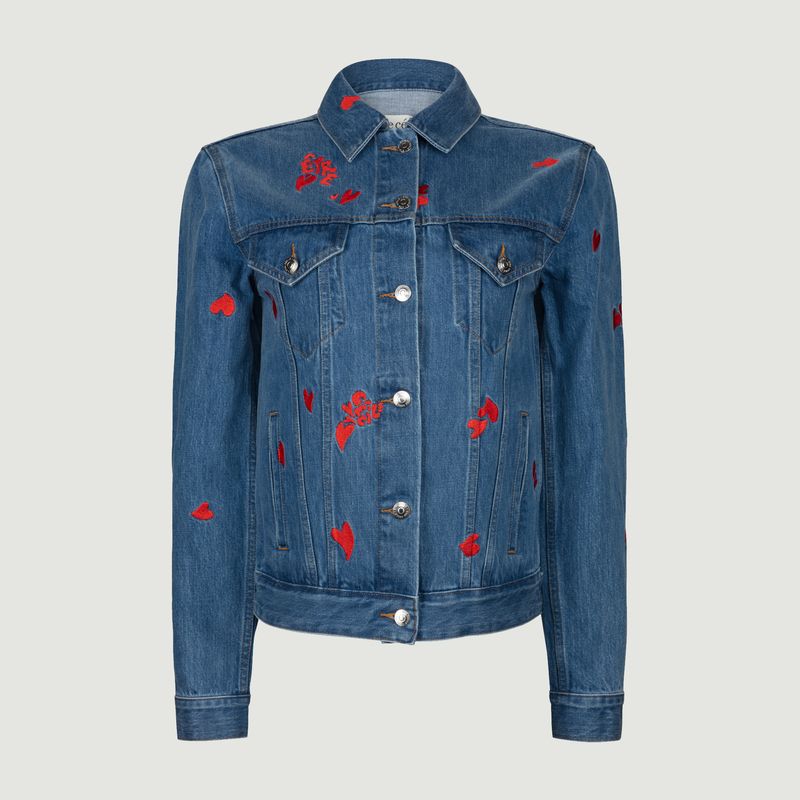 Veste en jean Camou Heart All Over - Être Cécile