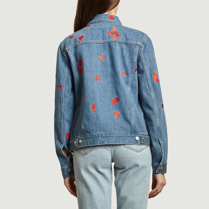 Veste en jean Camou Heart All Over - Être Cécile
