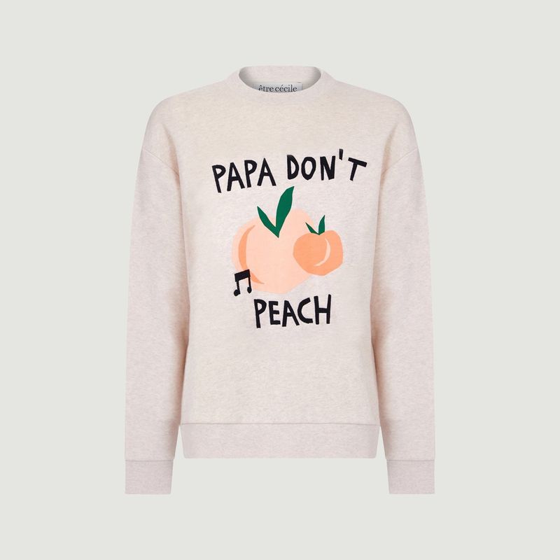 Sweatshirt imprimé Papa Don't Peach - Être Cécile