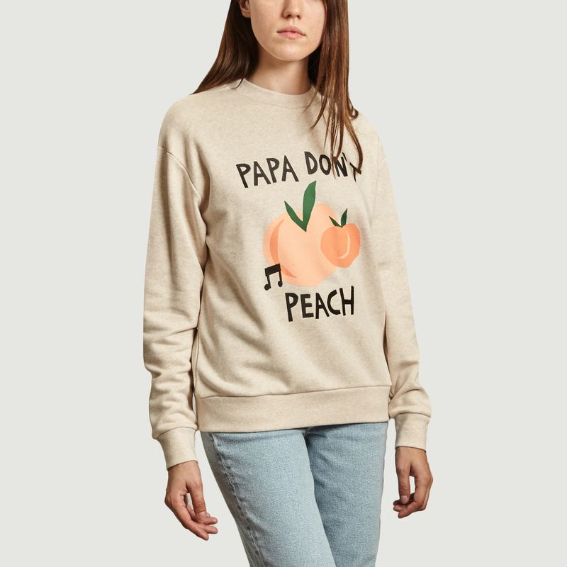Sweatshirt imprimé Papa Don't Peach - Être Cécile
