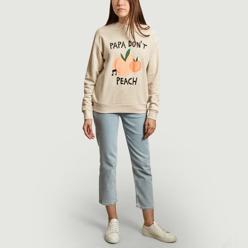 Sweatshirt imprimé Papa Don't Peach - Être Cécile