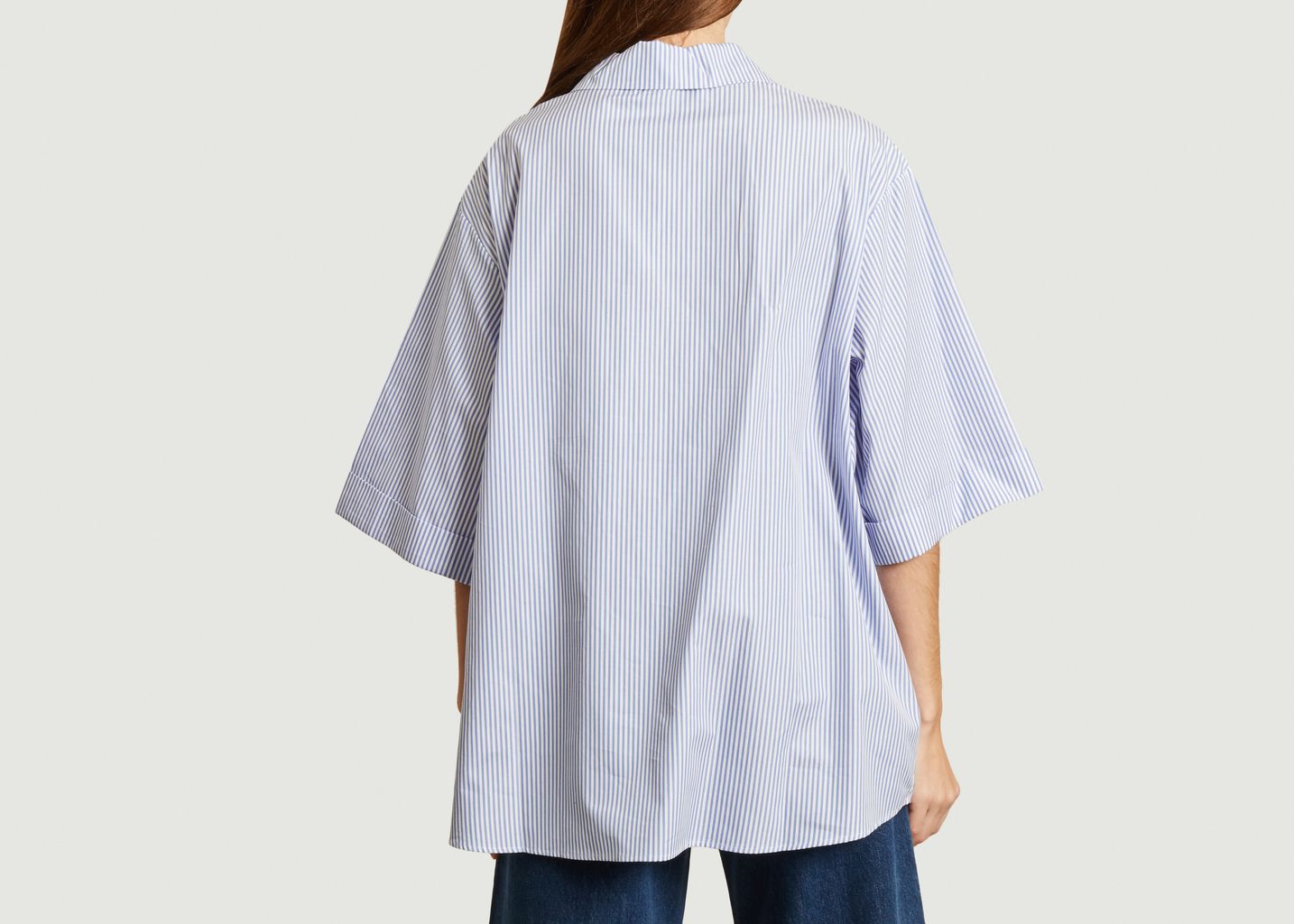 Chemise à rayures avec broderie chien - Être Cécile