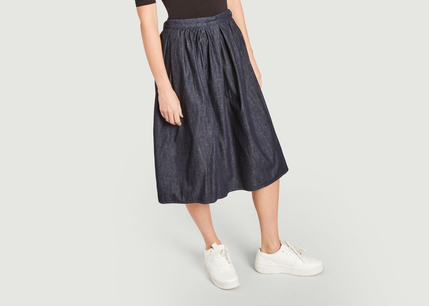 Jupe midi taille haute en denim Jacmin - Façon Jacmin