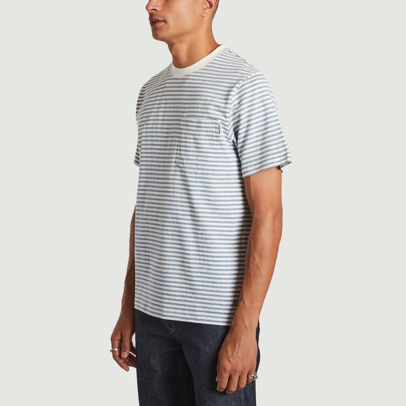 Migne T-shirt in recycled cotton and linen - Faguo