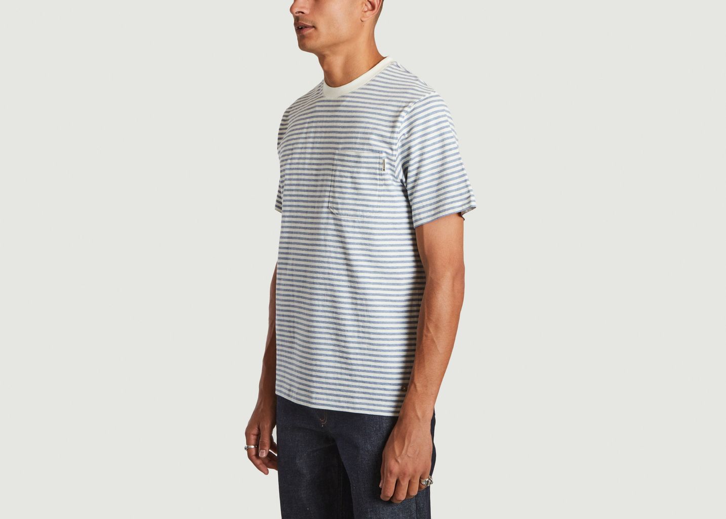 Migne T-shirt in recycled cotton and linen - Faguo