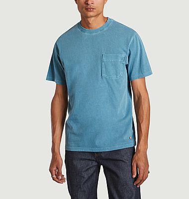 Migne T-Shirt aus recycelter Baumwolle und Leinen