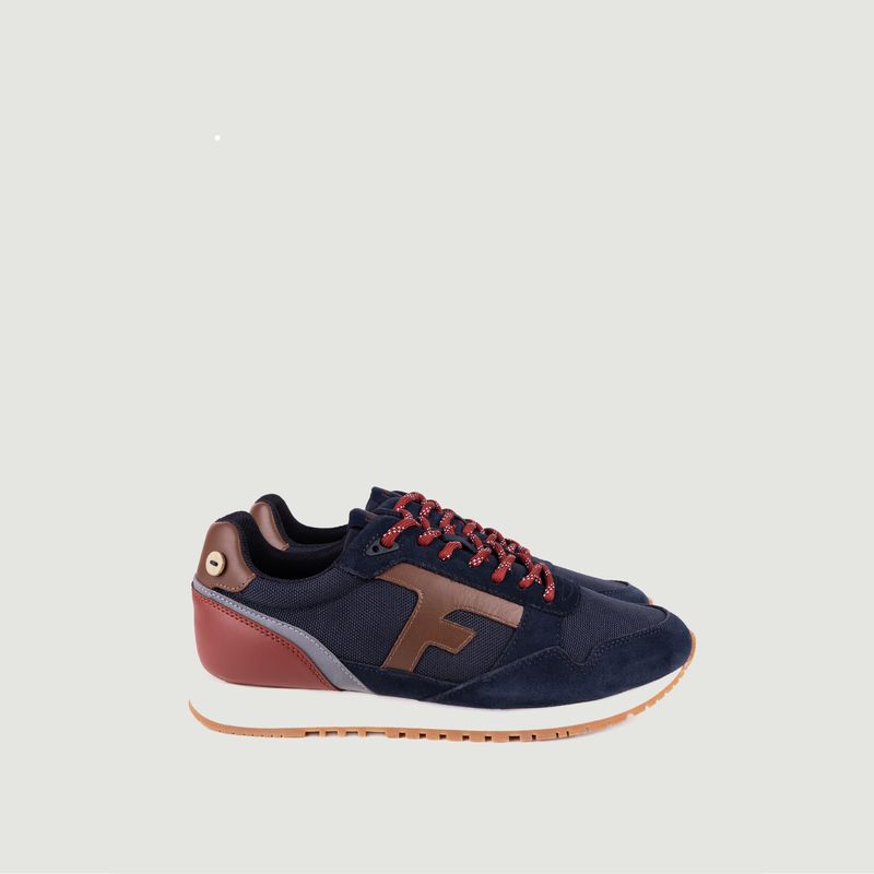 Niedrige Running-Sneakers aus Leder und Polyester - Faguo