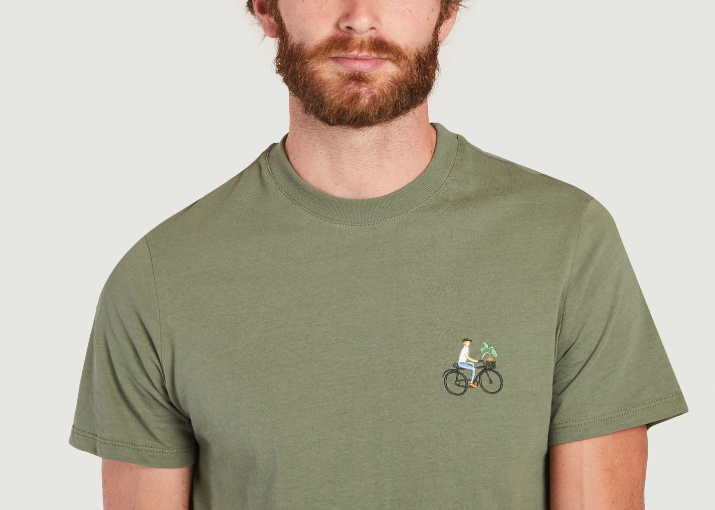 Cotton T-shirt with Arcy bicycle embroidery - Faguo