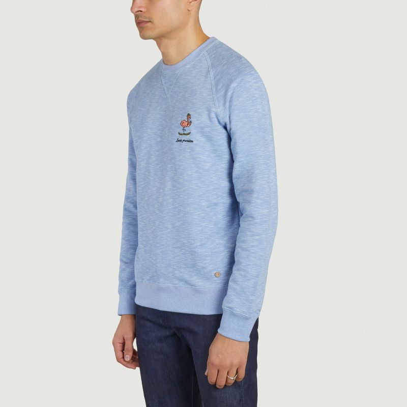 No-pressure embroidery sweatshirt - Faguo