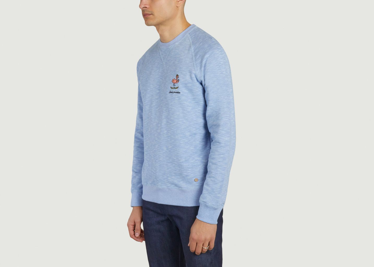 No-pressure embroidery sweatshirt - Faguo