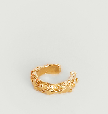 Earcuff plaqué or Roca