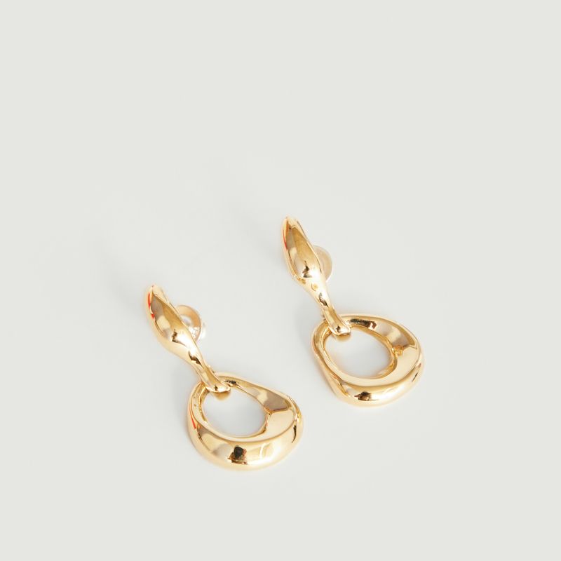 Gold plated pendant earrings Nina - FARIS