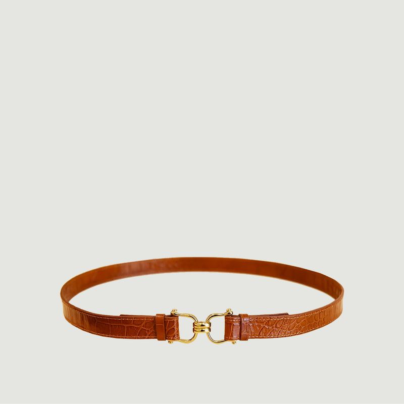 Small Belt Olympe Croco Camel - Fauvette
