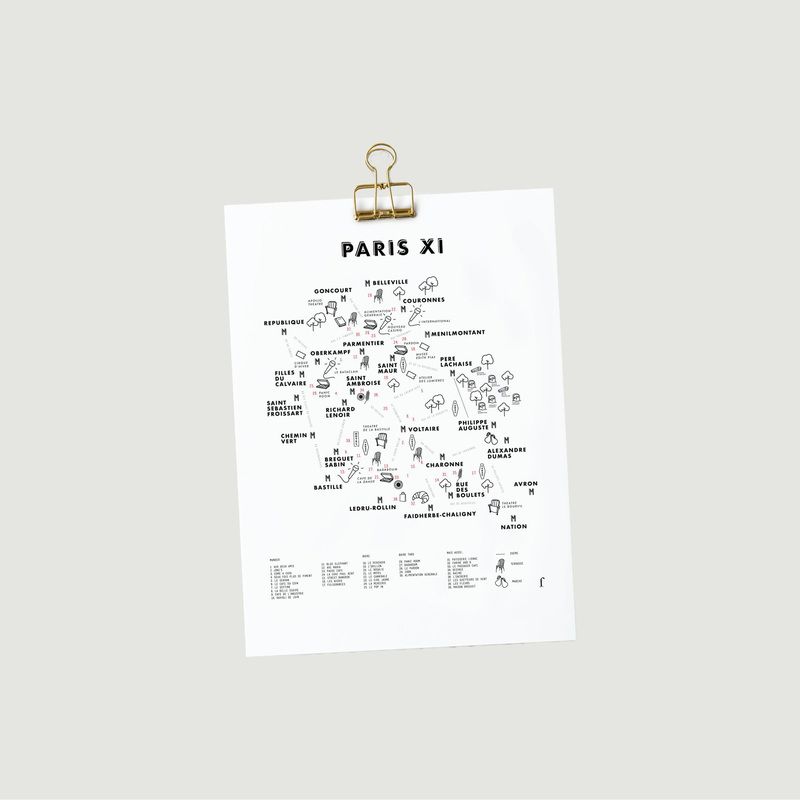Poster Parisian district 11th - Fere Paris