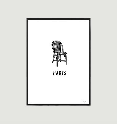 Affiche Paris, terrasse