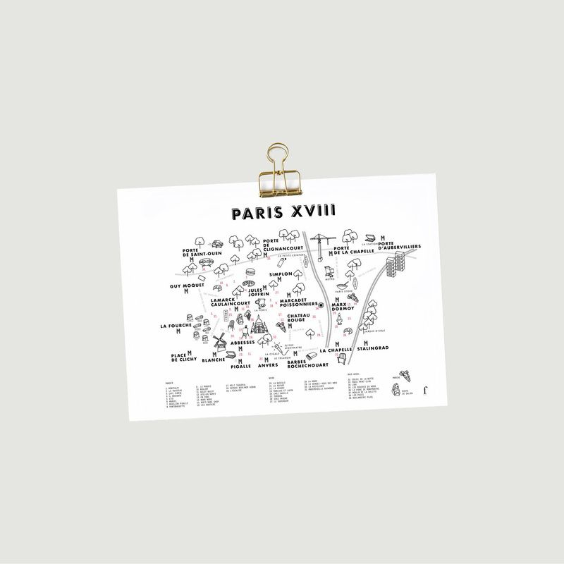 Poster Parisian district 18th - Fere Paris