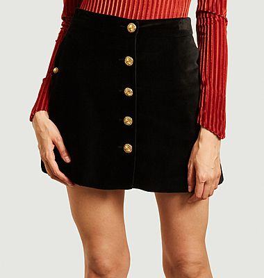 Orbiane velvet short skirt