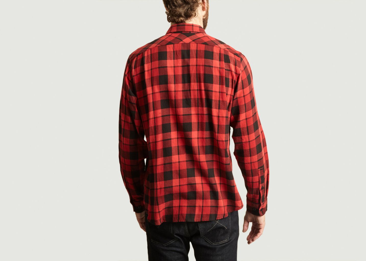 Chemise à Carreaux Noir Et Rouge