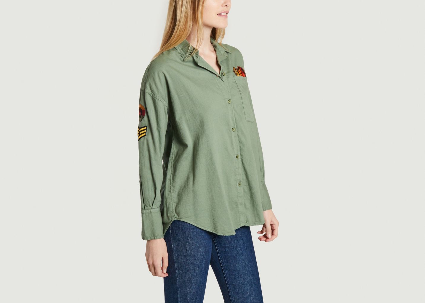Celeste oversized shirt with patches - Five