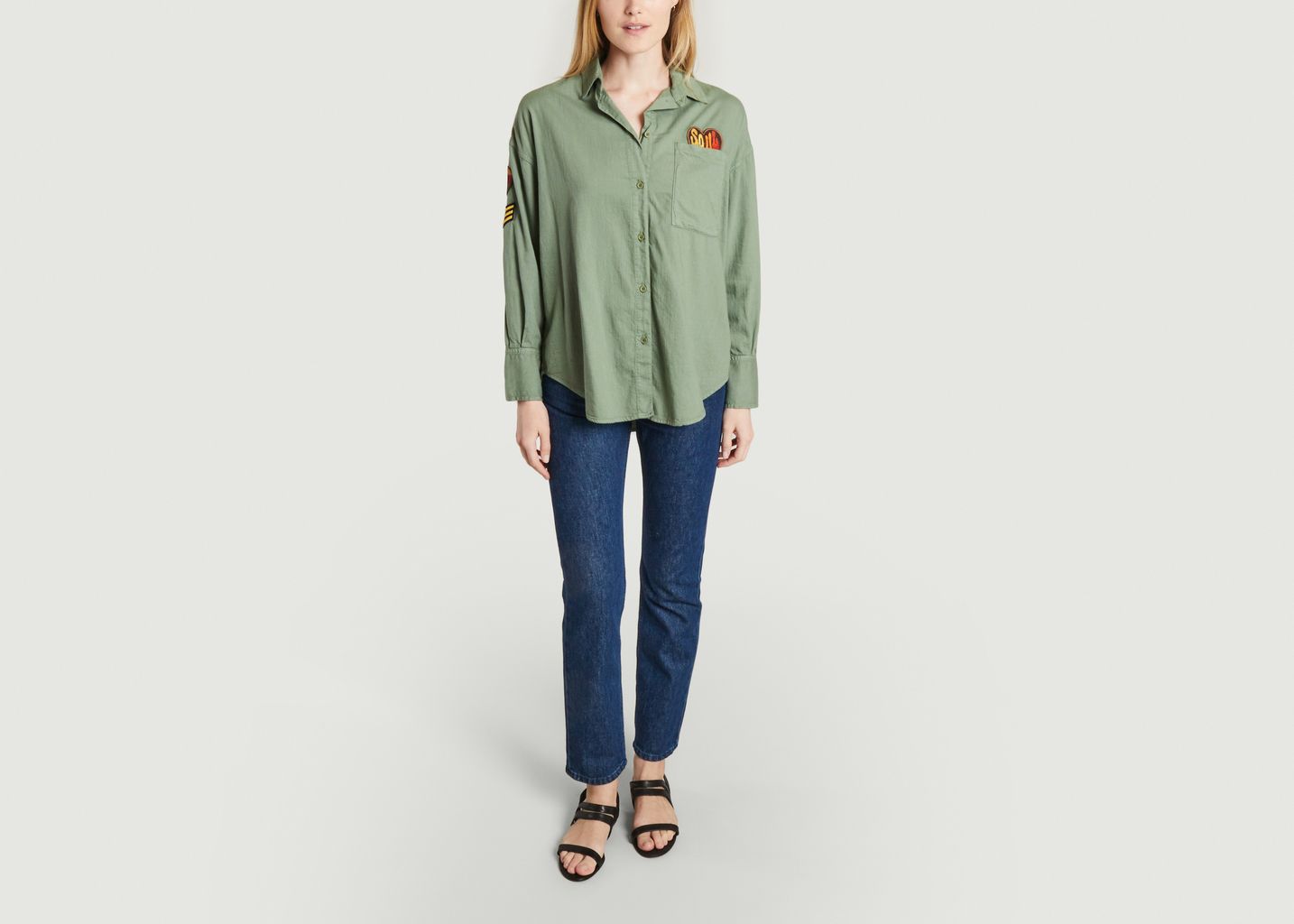 Celeste oversized shirt with patches - Five