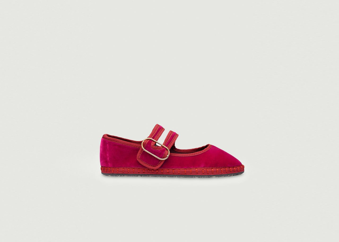 Ballerine Matilda Plum en velours - Flabelus