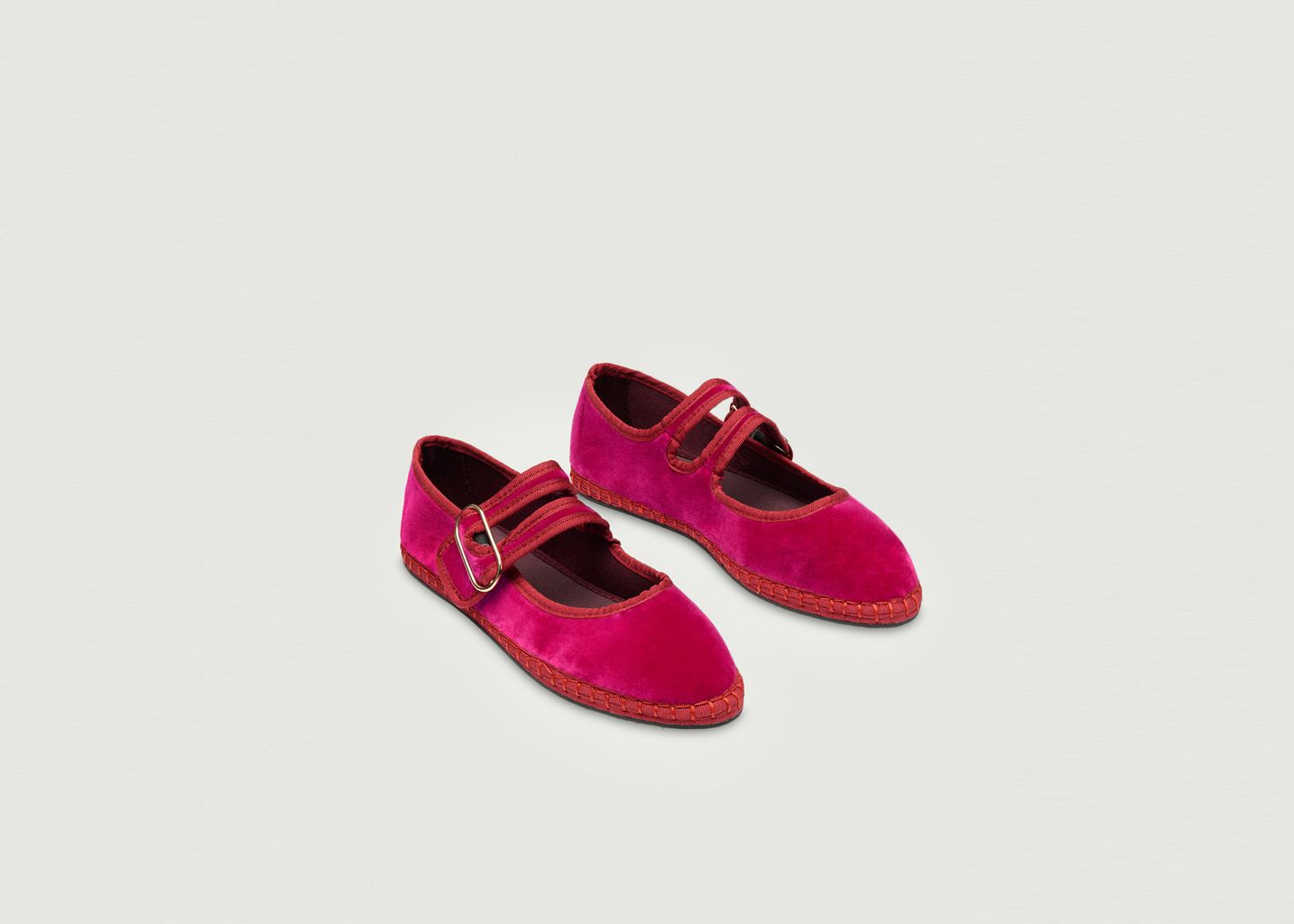 Ballerine Matilda Plum en velours - Flabelus