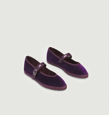 Pierre ballerinas in velvet