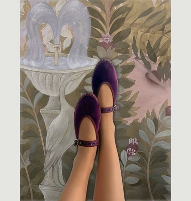 Pierre ballerinas in velvet